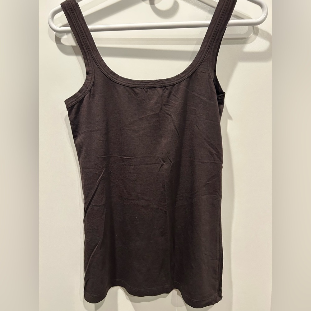 Designer brand THEORY tank top women’s L large in chocolate brown